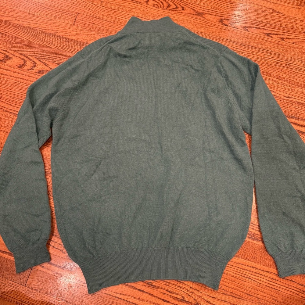 Charter Club 100% Cashmere Green Mockneck Sweater